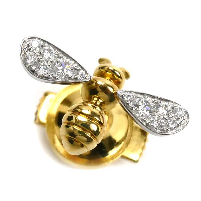 Gimel ギメル K18YG イエローゴールド Pt950プラチナ 蜂 ブローチ