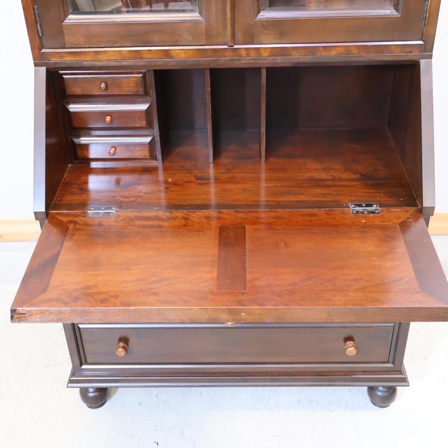 松本民芸家具 ミズメザクラ無垢材 重H型ボールフットビューロー