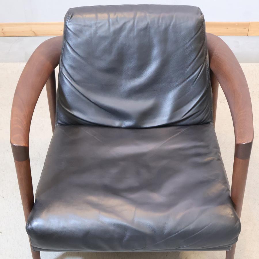 ACTUS アクタス HORSE SHOE ホースシュー マホガニー材 レザー アーム