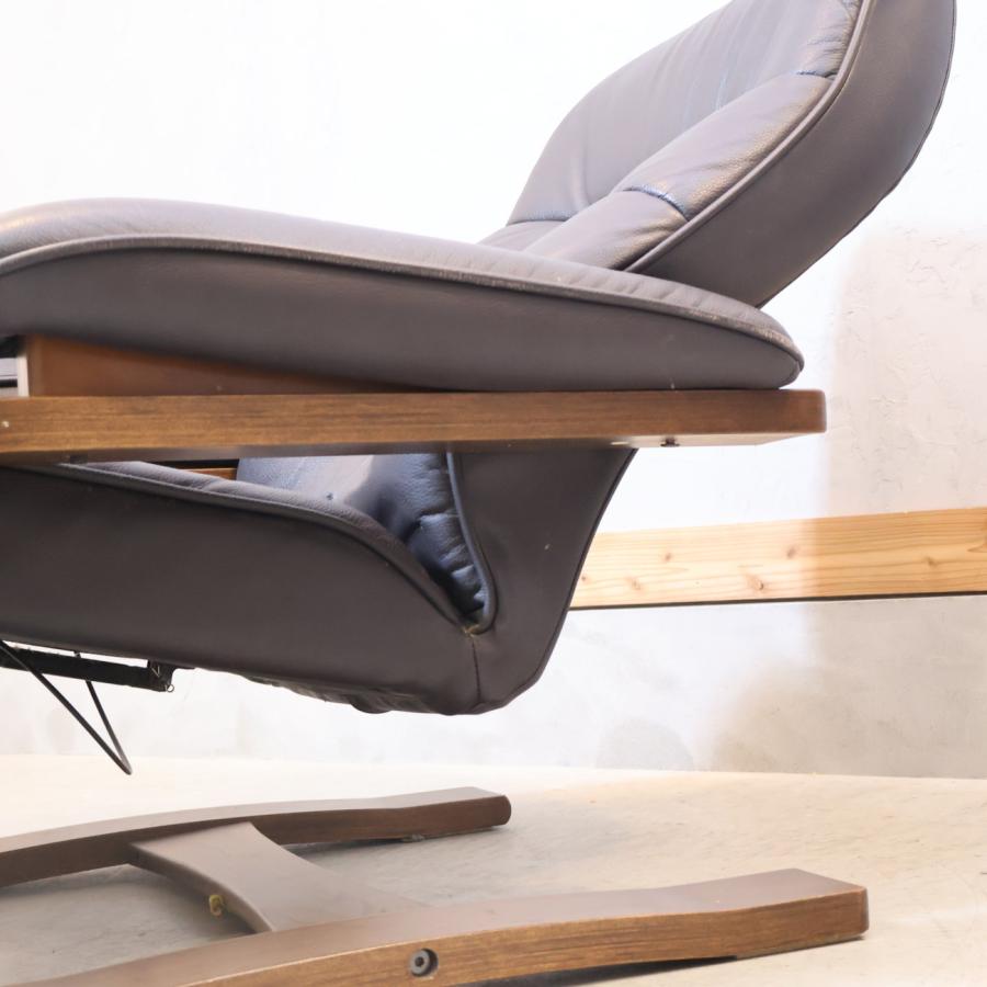 FUJI FURNITURE 冨士ファニチア 本革 リクライニングチェア 1人掛け