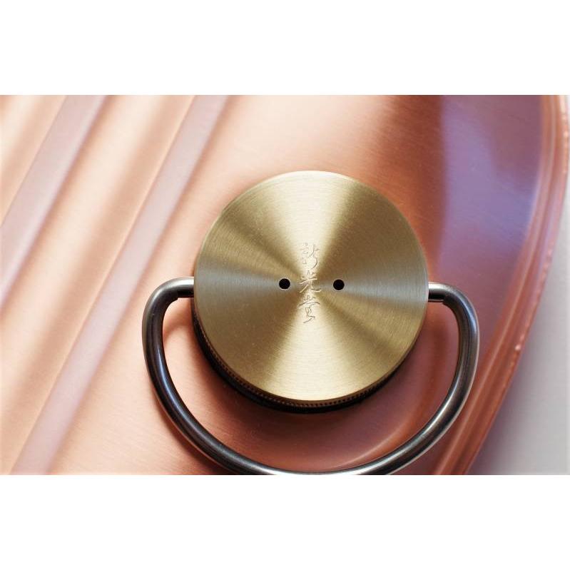 湯たんぽ 大 純銅製 燕市 新光金属 新光堂 小判型 大きいサイズ 湯