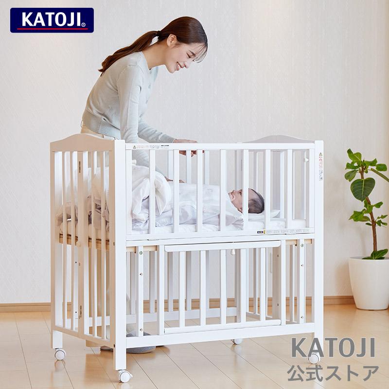 カトージ（KATOJI） ベビーベッド 折りたたみ ベッド ミニ ホワイト