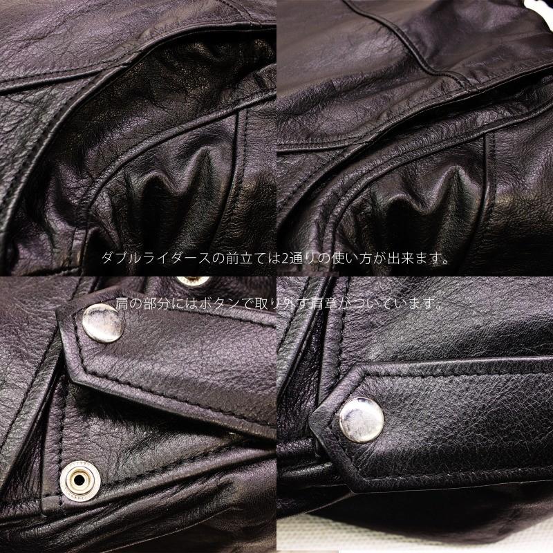 本革】ダブルライダースジャケット メンズ レザージャケット 革ジャン