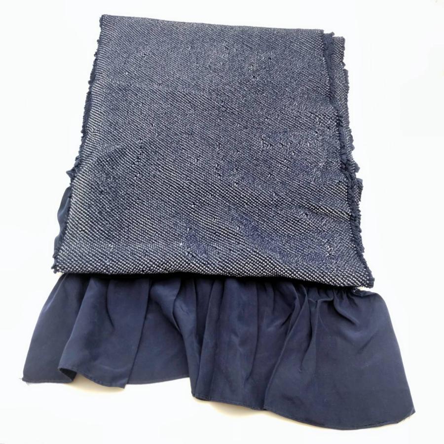 総絞り兵児帯 新品 絹100% 祭り 男性着物 帯 大島 紬 紺色 : 河原呉服