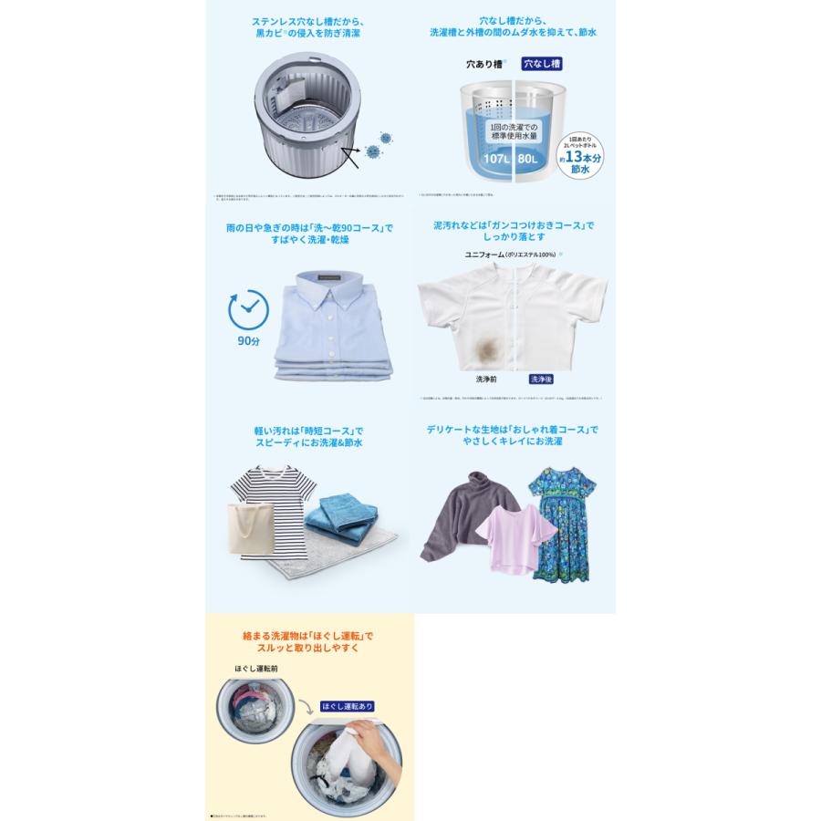 SHARP（シャープ） ES-TX5F-S 5.5kgタテ型洗濯乾燥機 シルバー系