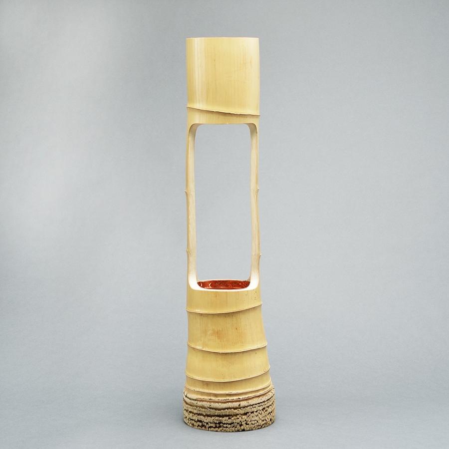 花器 竹 竹器 生け花 二重切(根付） : フラワーショップ花楽 Yahoo!店