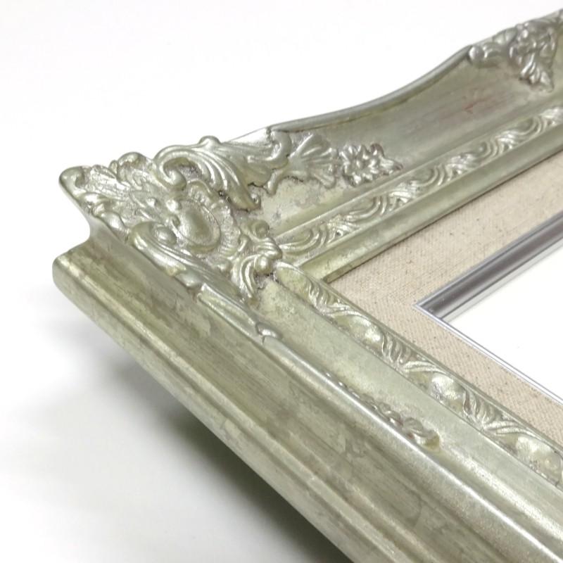 シルバー 油絵額縁 M30 シンプルデザイン① シルバー 油絵額縁 M30