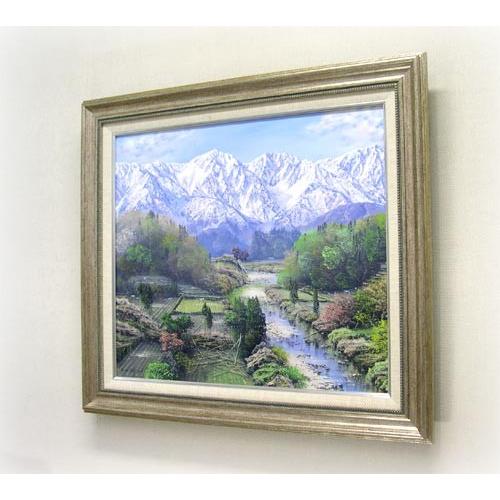 絵画 油絵 白馬岳 （佐田光） 【海・山】【肉筆】【油絵】【日本の風景