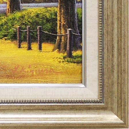 絵画 油絵 神宮外苑いちょう並木 （木村由記夫） 【肉筆】【油絵