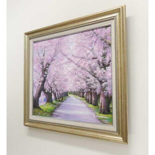 絵画 油絵 北上桜 （木村由記夫） 【肉筆】【油絵】【桜絵】【日本の
