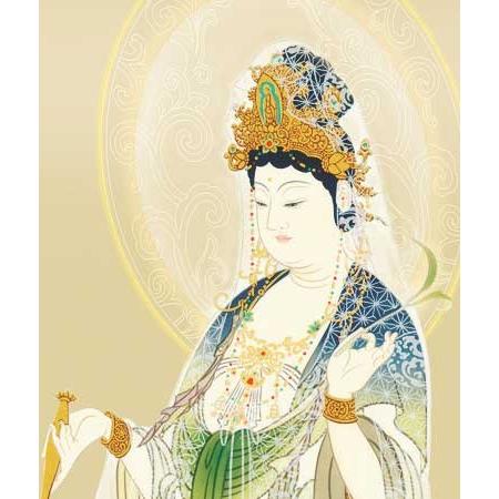 掛け軸 楊柳観音 (天野豊水) 掛軸 : 掛け軸・絵画の専門店 掛軸堂画廊