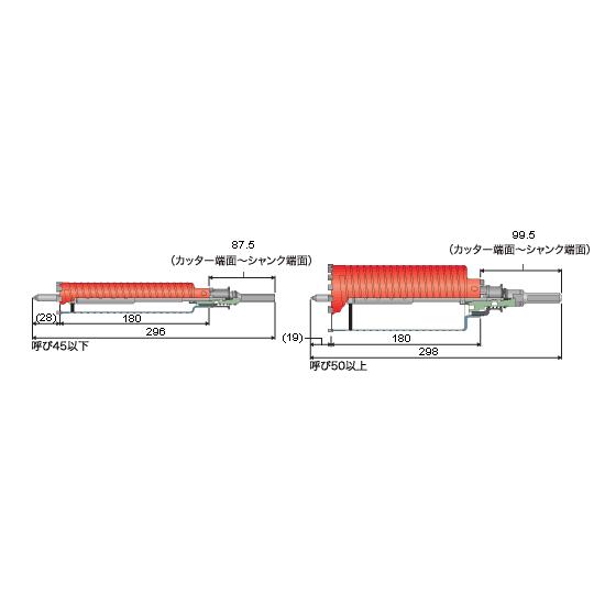 ミヤナガ ドライモンドコアドリル(セット) SDSプラスシャンクPCD105R 1
