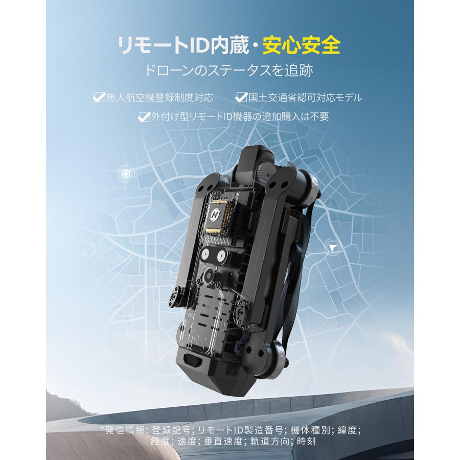 HOLY STONE ドローン カメラ付き 4K GPS リモート ID 内蔵 屋外 Sony