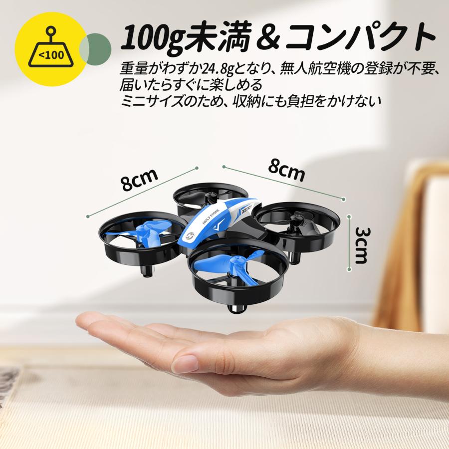 HOLY STONE ドローン 子供向け 免許不要 室内 小型 収納バッグ付き