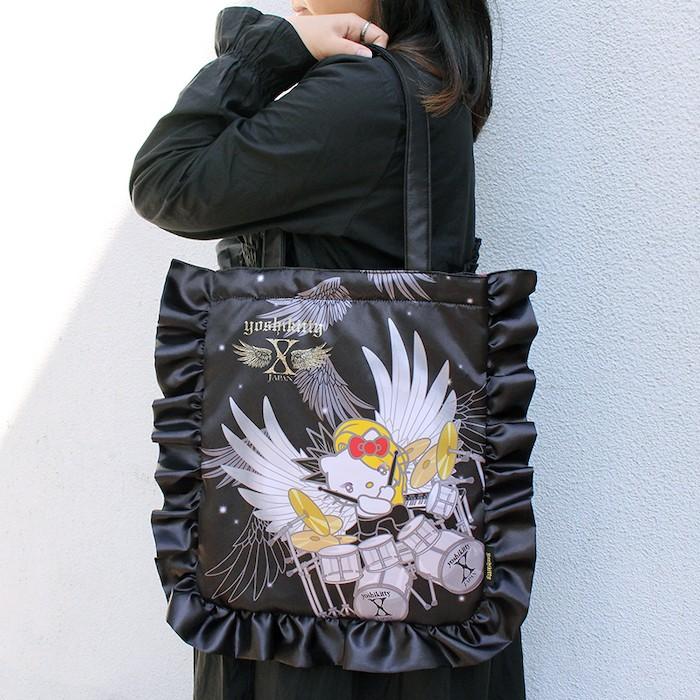 ハローキティ yoshikitty サテンフリルトートバッグ ショルダーバッグ
