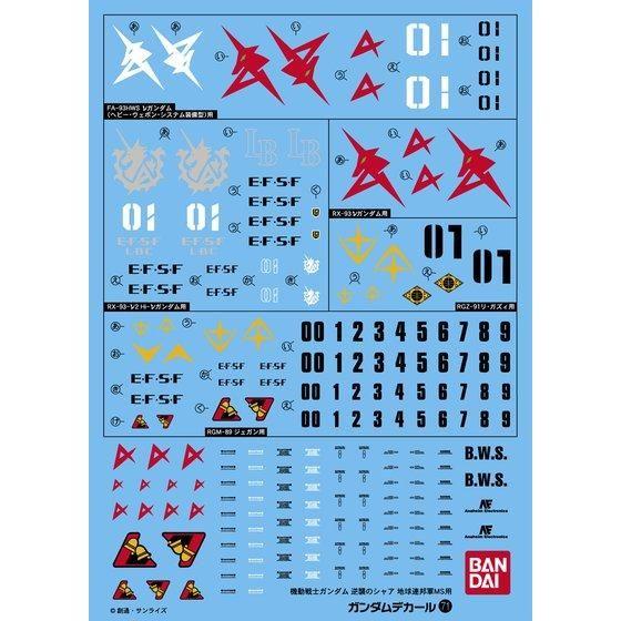 GD71 HGUC 1/144 機動戦士ガンダム 逆襲のシャア 地球連邦軍MS用 新品