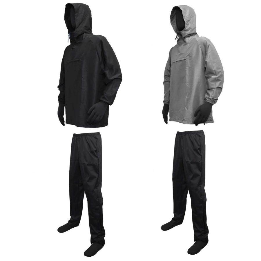 組み合わせ自由 ストレッチヤッケ パンツ 上下セット ブラック グレー