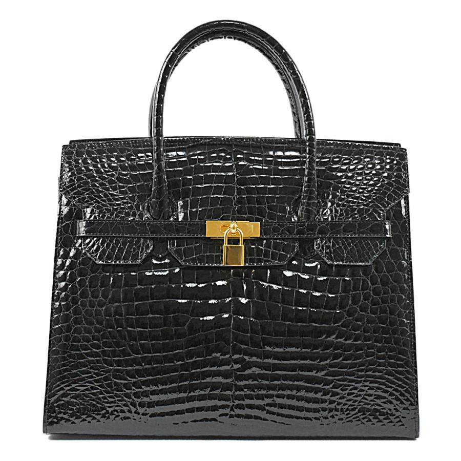 クロコダイル 美品 リアル アリゲーター 超豪華 トートバッグ 黒