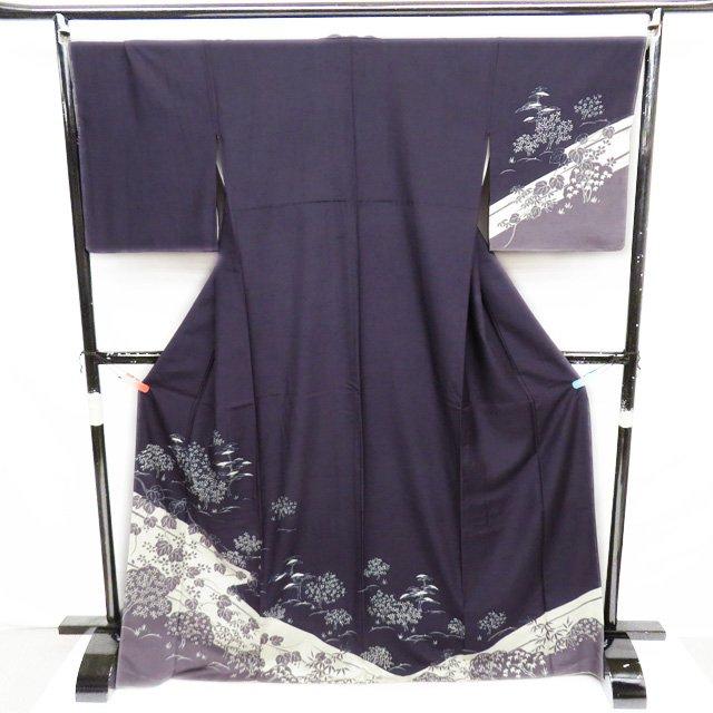 FINAL PRICE ／ 付下げ 付け下げ 訪問着 着物 未使用 紬地 植物模様 滅