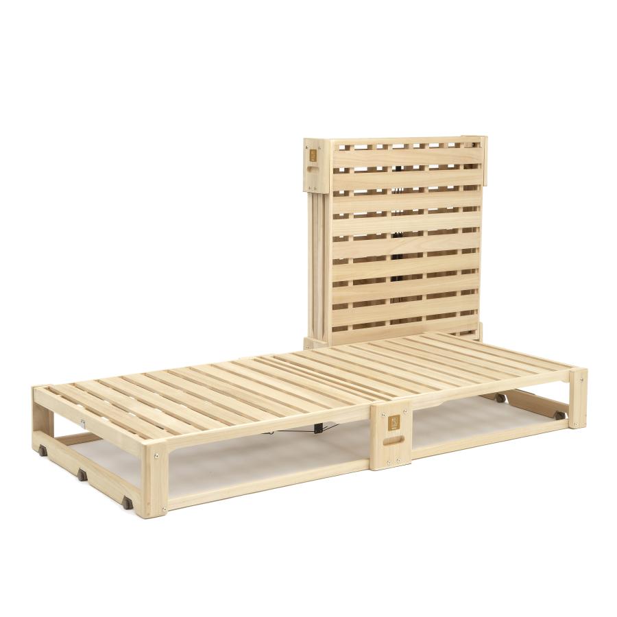 桐らくね プレミアム24 【日本製】 総桐製 すのこ折りたたみベッド