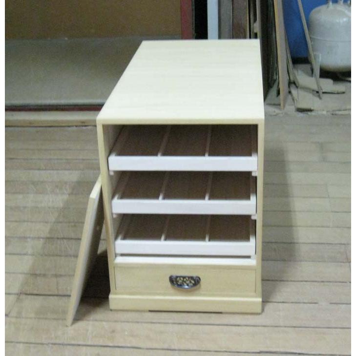 掛け軸軸箱収納庫シンプル総桐掛軸収納庫9本用・慳貪タイプ 製造直売