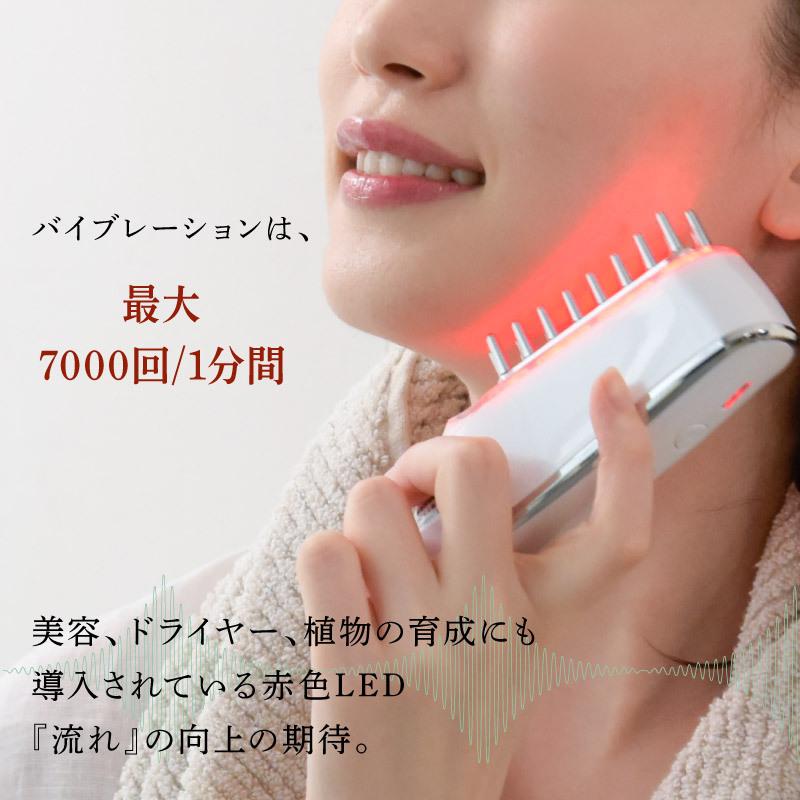Beapro 電動頭皮ブラシ コードレス EMS RF温感 赤色LED 高速タッピング