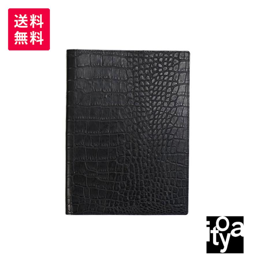 itoya 伊東屋 ROMEO ロメオ クロコ型押し NEWノートカバーA6 RLC39BK