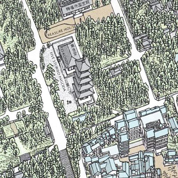 鳥瞰図 バーズアイマップ3 奈良絵図 地図 日本 石原 正 : 宝文社