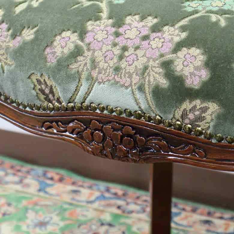 イタリア アームチェア 金華山 グリーン サロンチェア ヴェローナ