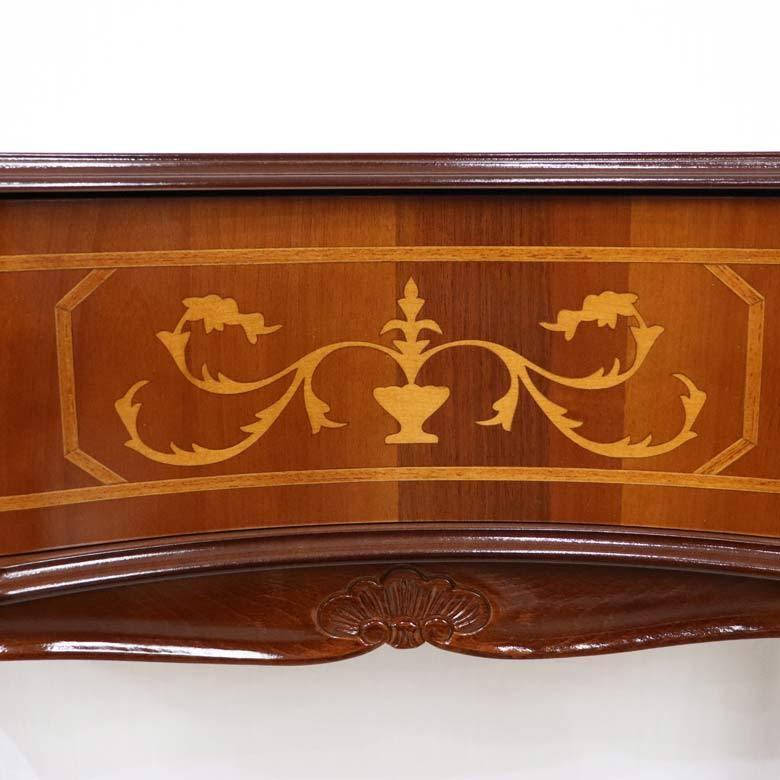 コンソールテーブル 木製 イタリア 猫脚 象嵌 完成品 イタリア製 588