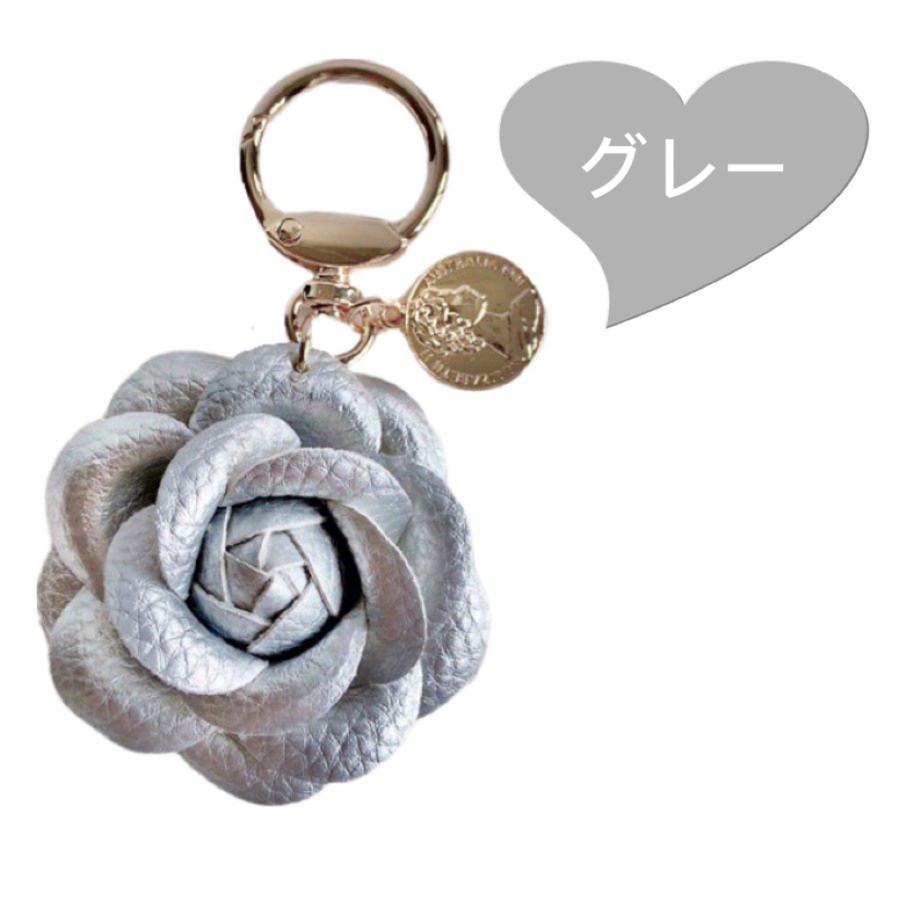 レディース バッグチャーム 花 リボン 布 革 キーホルダー 可愛い