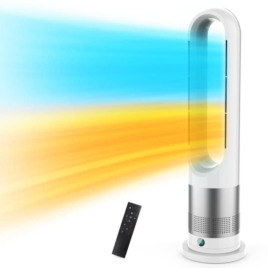 2025新登場&冷暖兼用&DC電気節約】タワーファン 羽なし扇風機 冷暖両用