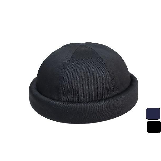 日本製 帽子職人手作り 丸い つば無し帽子 ロールキャップ