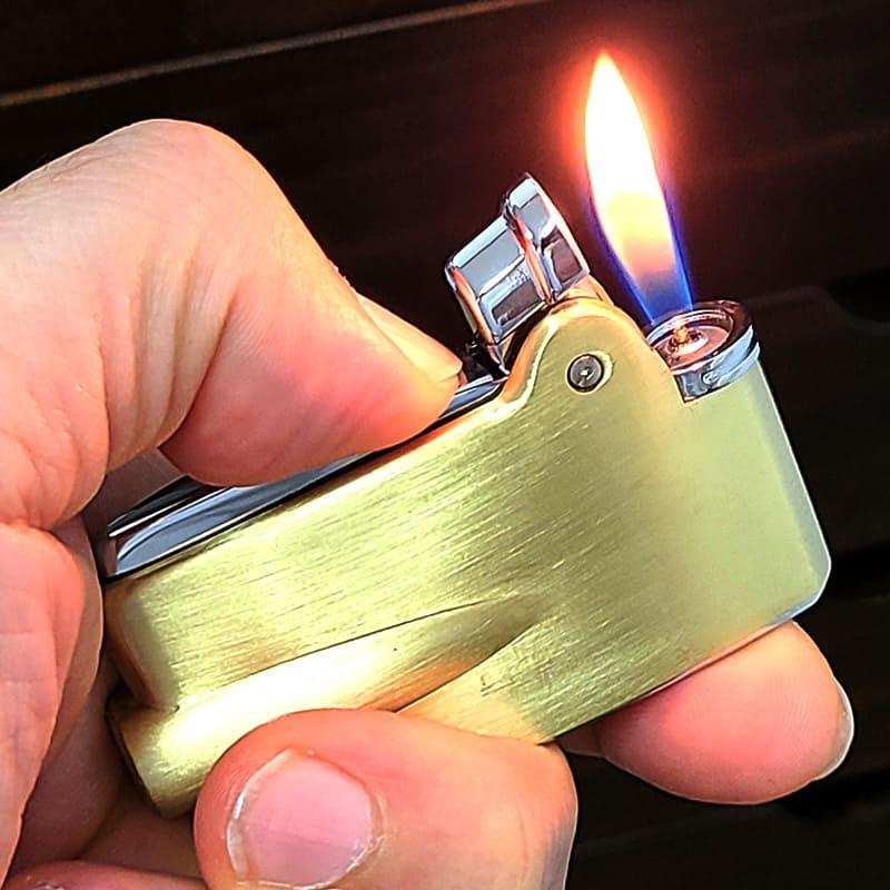 RONSON ガスライター フリント式 ブラスサテン ロンソン プレミア