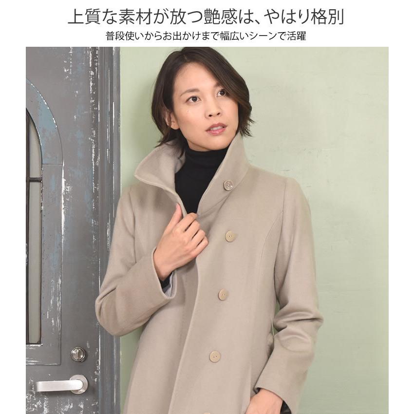 爆買 コート レディース スタンドコート カシミヤ 100％ カシミア