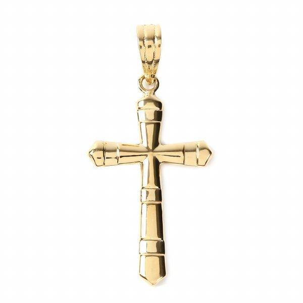 18金 クロス 十字架 ペンダントトップ 25mm×17mm アクセサリー ヘッド