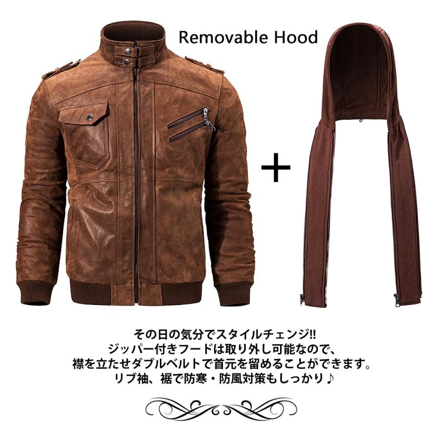 送料無料!】全3色 7サイズ メンズ リムーバブルフード ジェニュイン