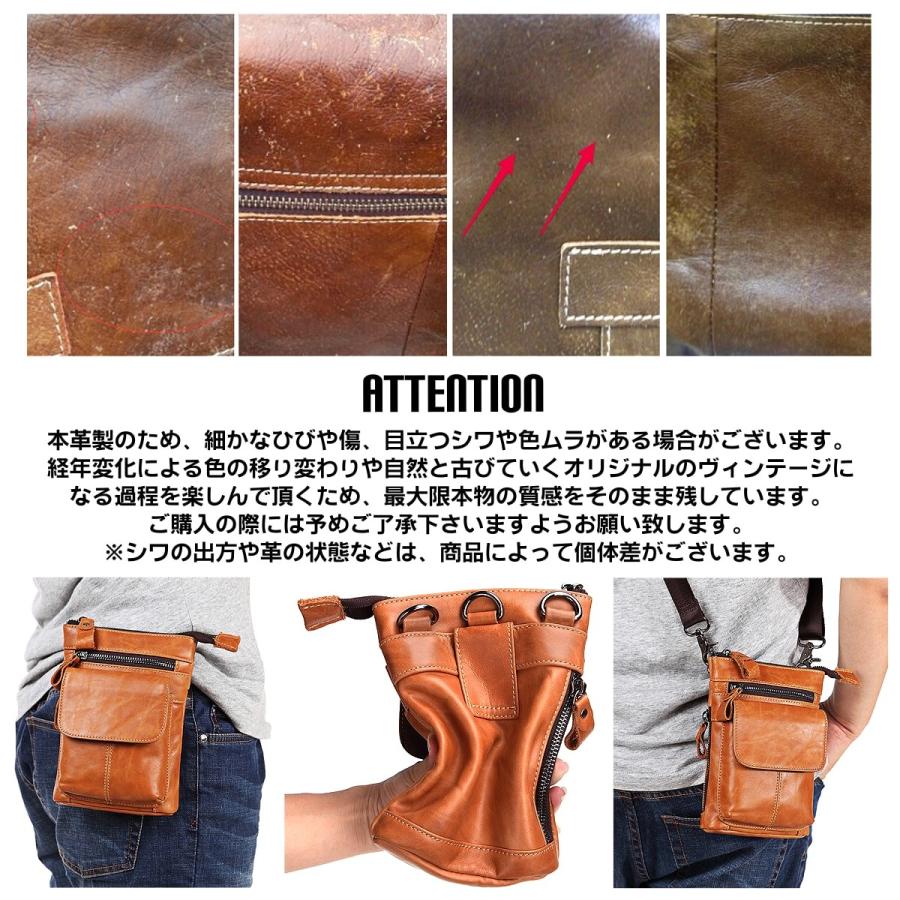 送料無料!】全7色! ビンテージジェニュインレザーベルトウエストバッグ