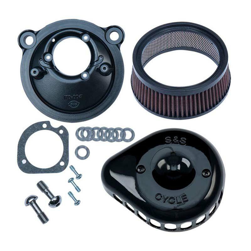 S&S ブラック ミニティアドロップ ステルスエアクリーナー 1991〜2006