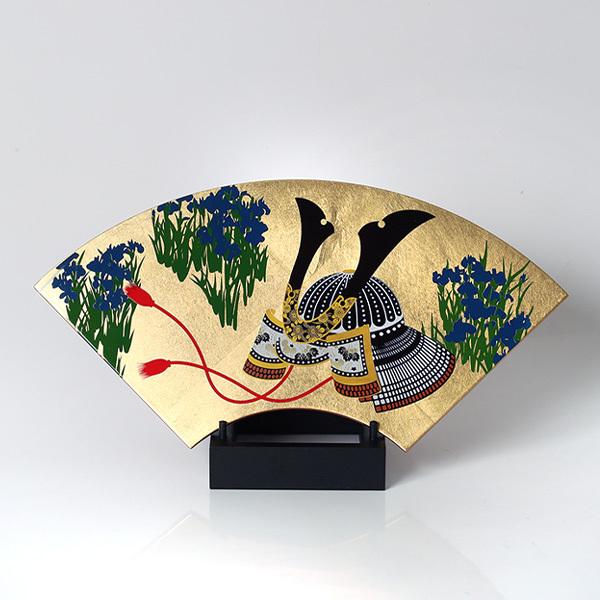 山田平安堂 飾り扇 兜 五月人形／コンパクト／インテリア／端午の節句