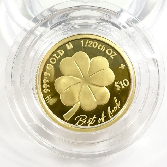 純金貨(K24) 四つ葉のクローバー1/20ozコイン2025年 世界1000枚限定