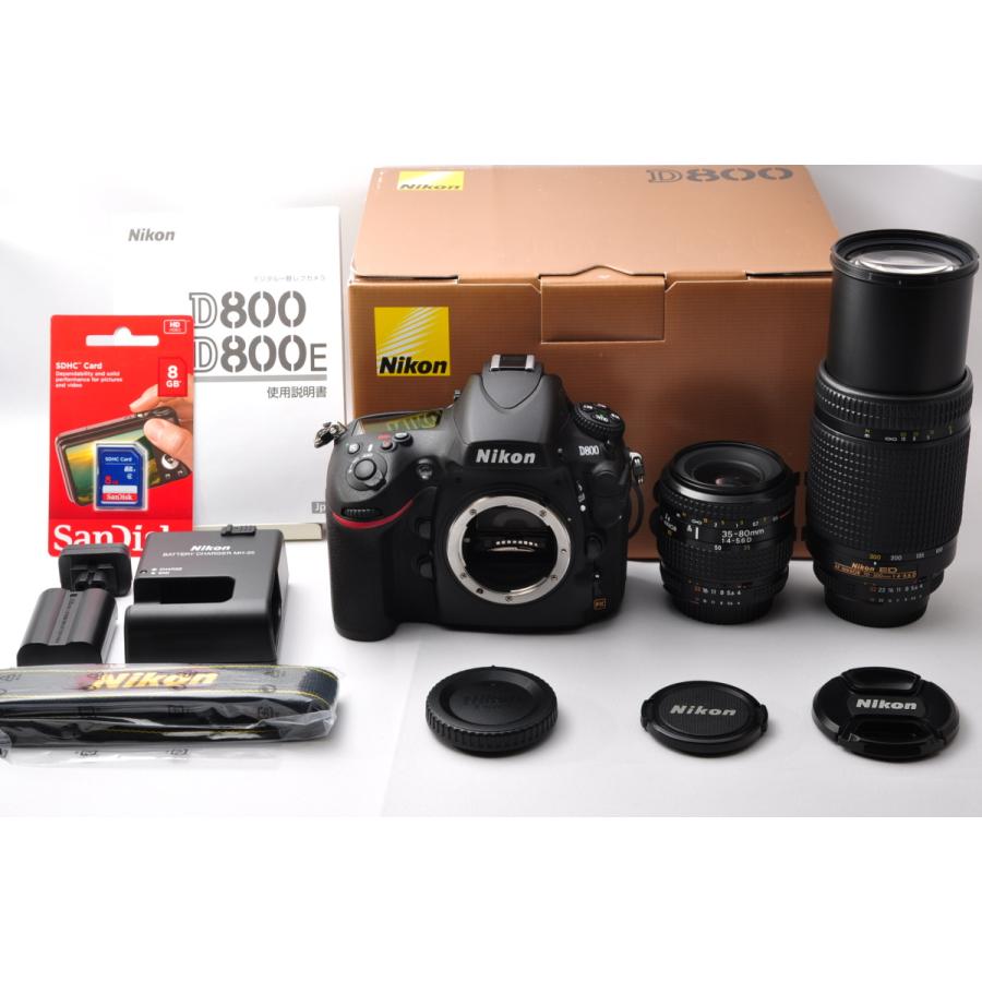 ニコン（Nikon） D800 標準＆超望遠ダブルズームセット 美品 SDカード