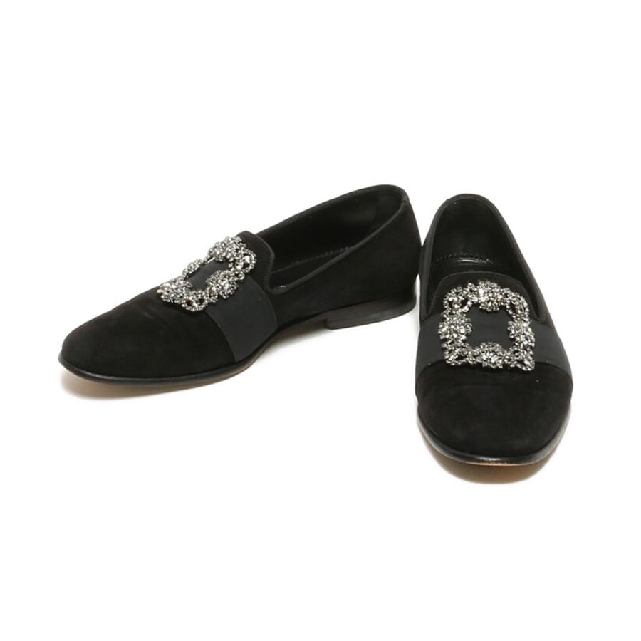 マノロ ブラニク ローファー ビジュ スエード メンズ SIZE 6 MANOKO