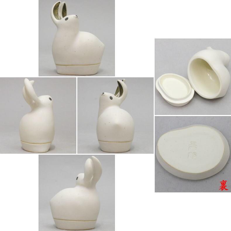 9月初め入荷予定）茶道具 お月見 香合 兎 今岡三四郎作 茶道 : 茶道具