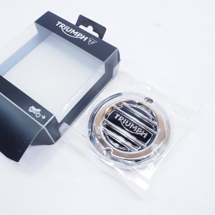 トライアンフ純正オプション エンジンカバー エンブレム ボンネビル