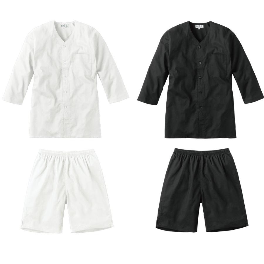 ダボシャツ上下セット（半ズボン・半また引き）祭り着 祭り服 白 黒