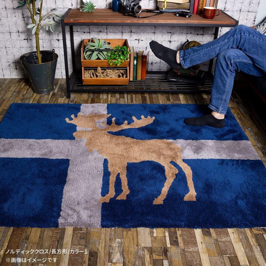 友安製作所 ラグ ラグマット 鹿 シカ おしゃれ 厚手 日本製 高密 弾力