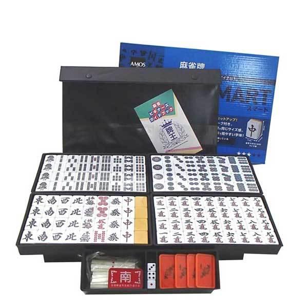 手打ち麻雀牌セット 大きめ麻雀牌スマートとジャンクマットのセット