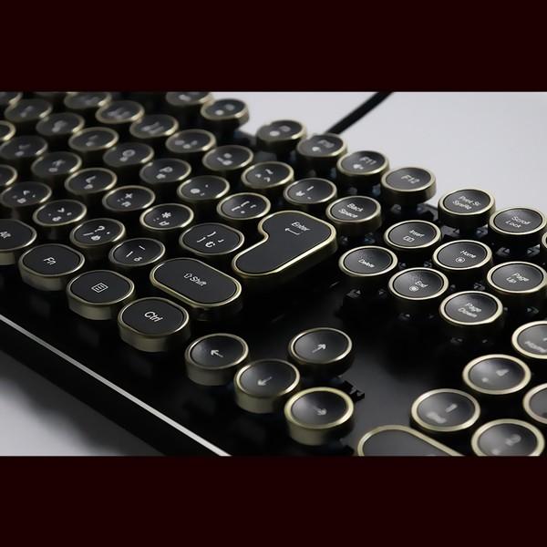 タイプライター風キーボード 有線 HKW メカニカルキーボード