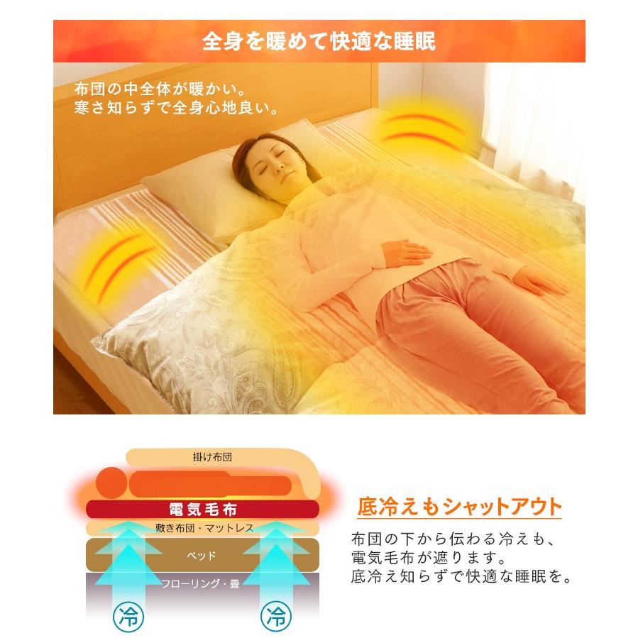 IRIS OHYAMA（アイリスオーヤマ） 電気毛布 敷き毛布 洗える 190×130cm